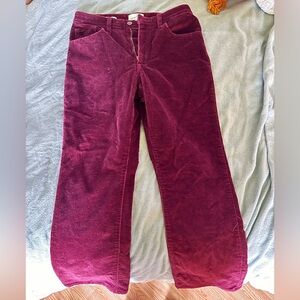 Universal Thread Burgundy Corduroy High Rise Pants